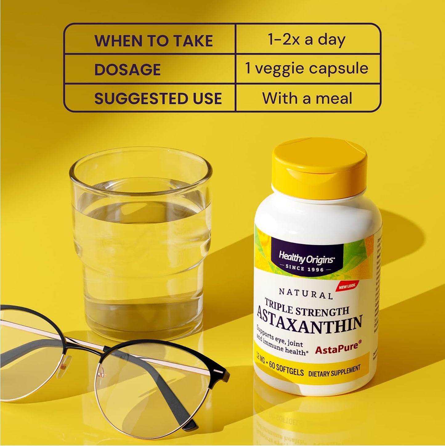 Healthy Origins Astaxanthin AstaPure 12 mg, 150 Softgels