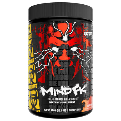 Mutant Mind FK - Epic Nootropic Pre-Workout - Brain Supplement for Mental Focus - 20 Serve - Blue Raspberry - 460g
