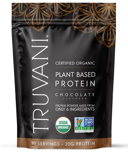 Truvani Organic Plant Based Protein Powder | Vanilla Chai | 10 Servings | Vegan | 20g Pea Protein | Keto | Gluten & Dairy Free | Low Carb | No Added Sugar