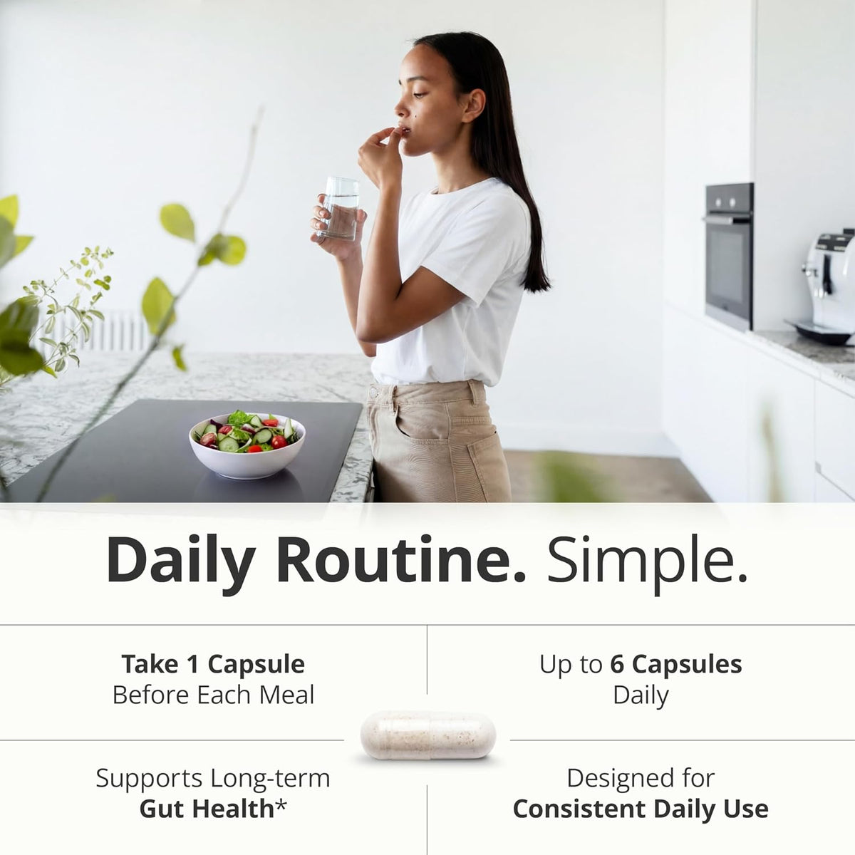 Digestive Enzymes for Women - 18 Active Enzymes, Bloating Relief - 60 Caps
