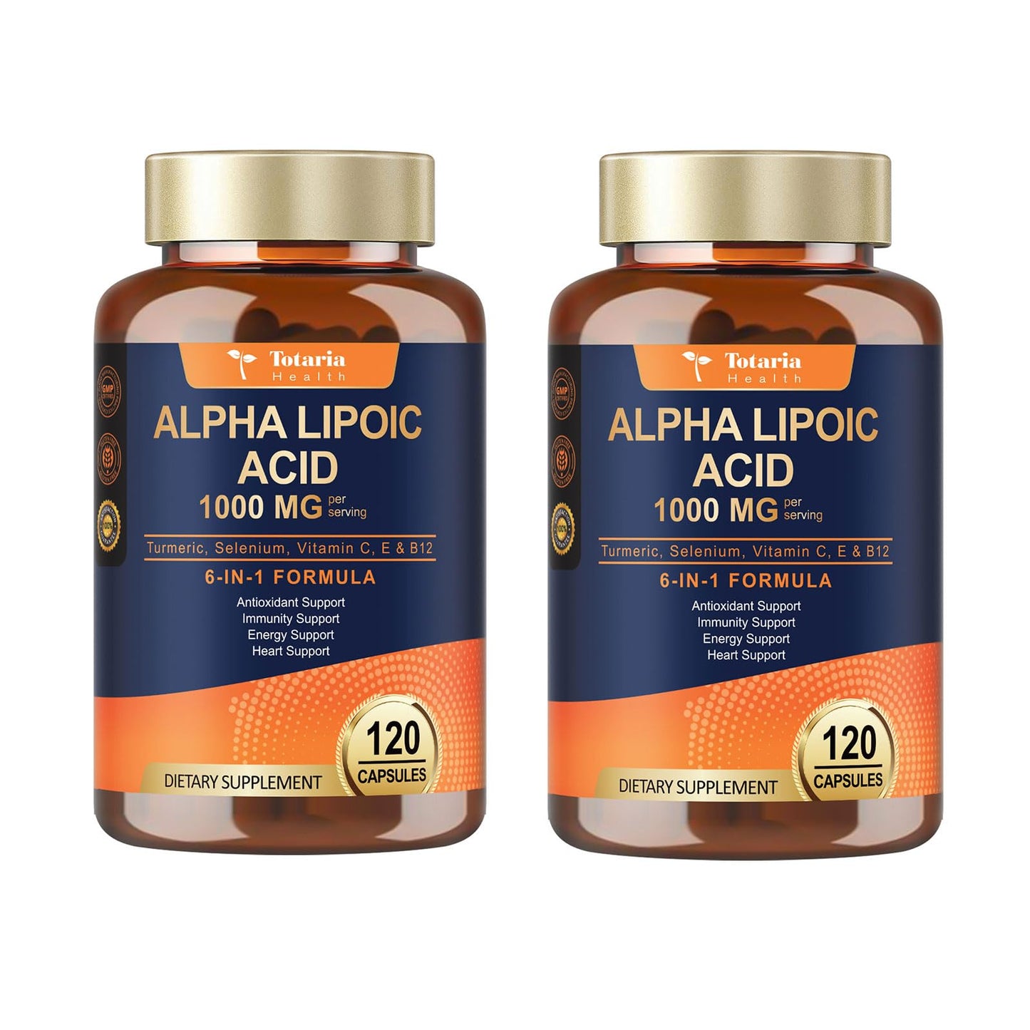 Totaria Alpha Lipoic Acid 1000mg - ALA Supplement Antioxidant for Neuropathy Support Nerve Health, Liver Detox, Antioxidant, Metabolism and Cell Energy, Anti-Aging - Non-GMO, Gluten Free, Vegan Safe