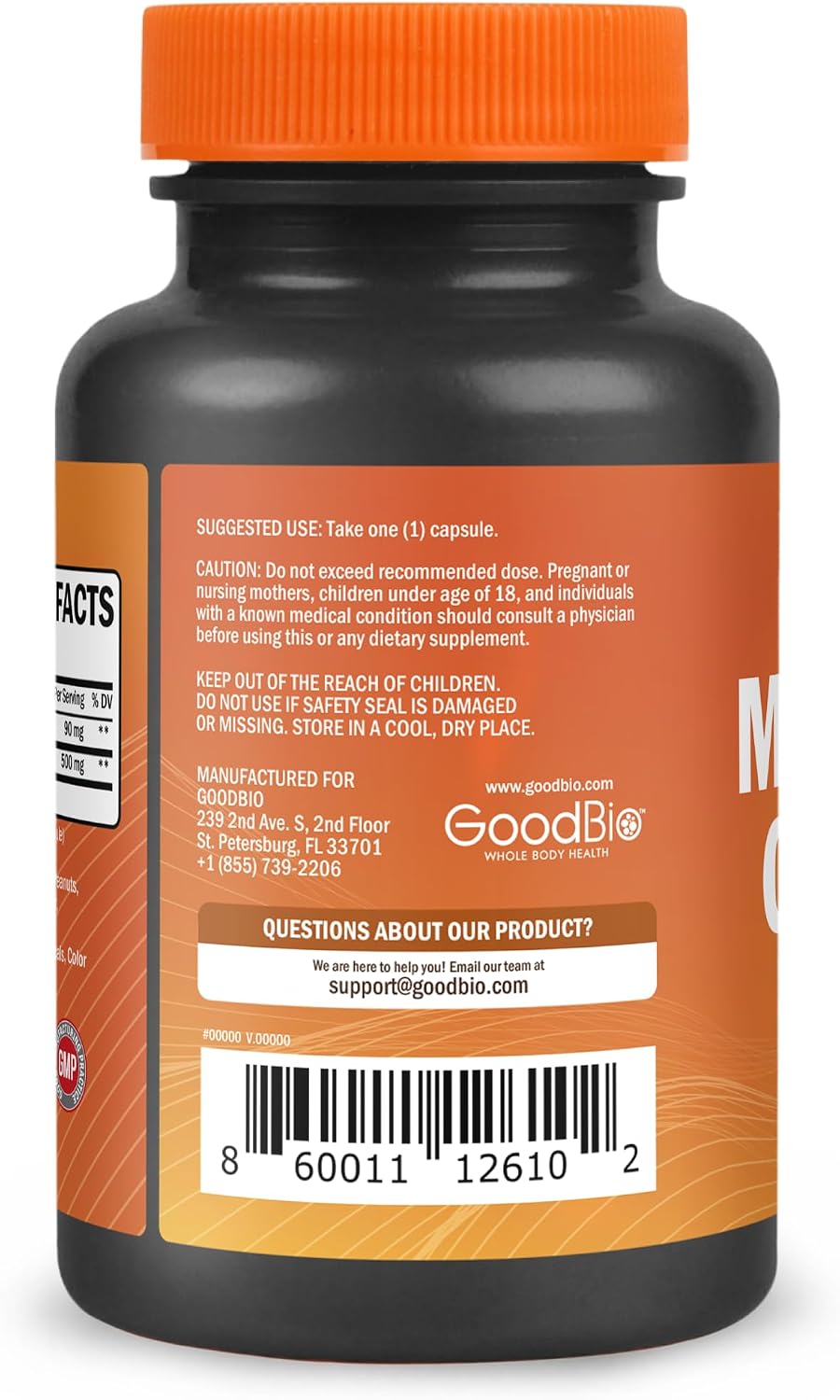 Magnesium Glycinate 500mg Per Serving, 240 Capsules