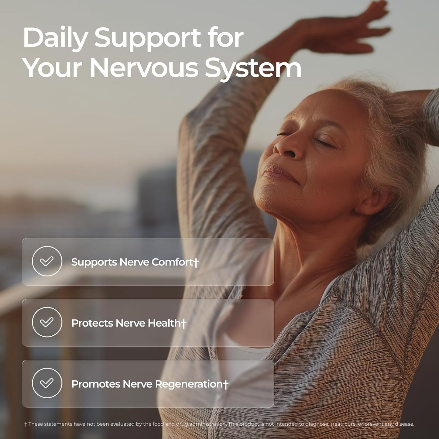 Livingood Daily Nerve Support Supplement for Women & Men, 12-in-1 Nerve Health Formula with Methylated B12, Folate, Benfotiamine, Alpha Lipoic Acid & Feverfew, Gluten Free, Non-GMO, 60 Capsules