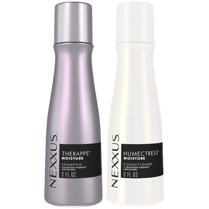 Nexxus Travel Shampoo and Conditioner, Therappe & Humectress, 3 Oz Ea | Ultimate Moisture Protein Treatment for Dry, Damaged Hair with Elastin Protein & Green Caviar | Hair Products for Women & Men