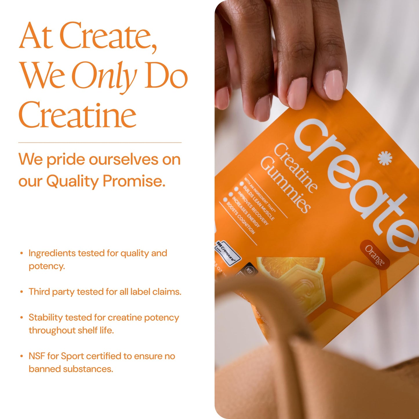 Create Creatine Gummies – Single-Serve Packs – 30ct – Variety Pack | NSF Certified for Sport – Made with Creatine Monohydrate, Vegan & Gluten-Free, Anti-Melting Formula, 3 Gummies per Pack