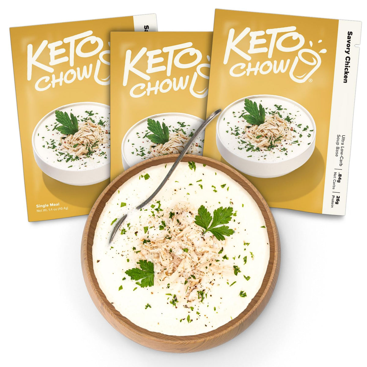 Keto Chow Chocolate Peanut Butter Meal Replacement Shake Powder, 3 Meals