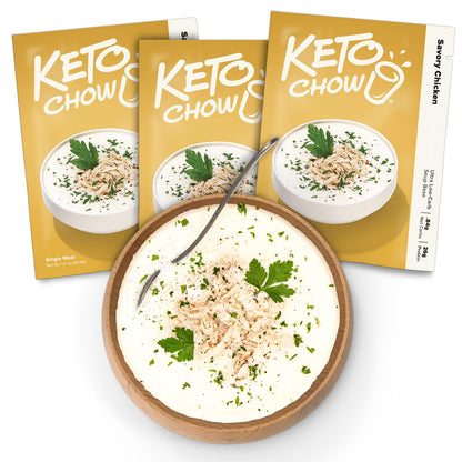 Keto Chow Chocolate Peanut Butter Meal Replacement Shake Powder, 3 Meals