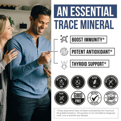 Total Selenium - 200 mcg, Plant-Based - Full Spectrum, Contains 4 Essential Organic Forms of Selenium Including Selenomethionine - Derived from Garlic - 60 Capsules