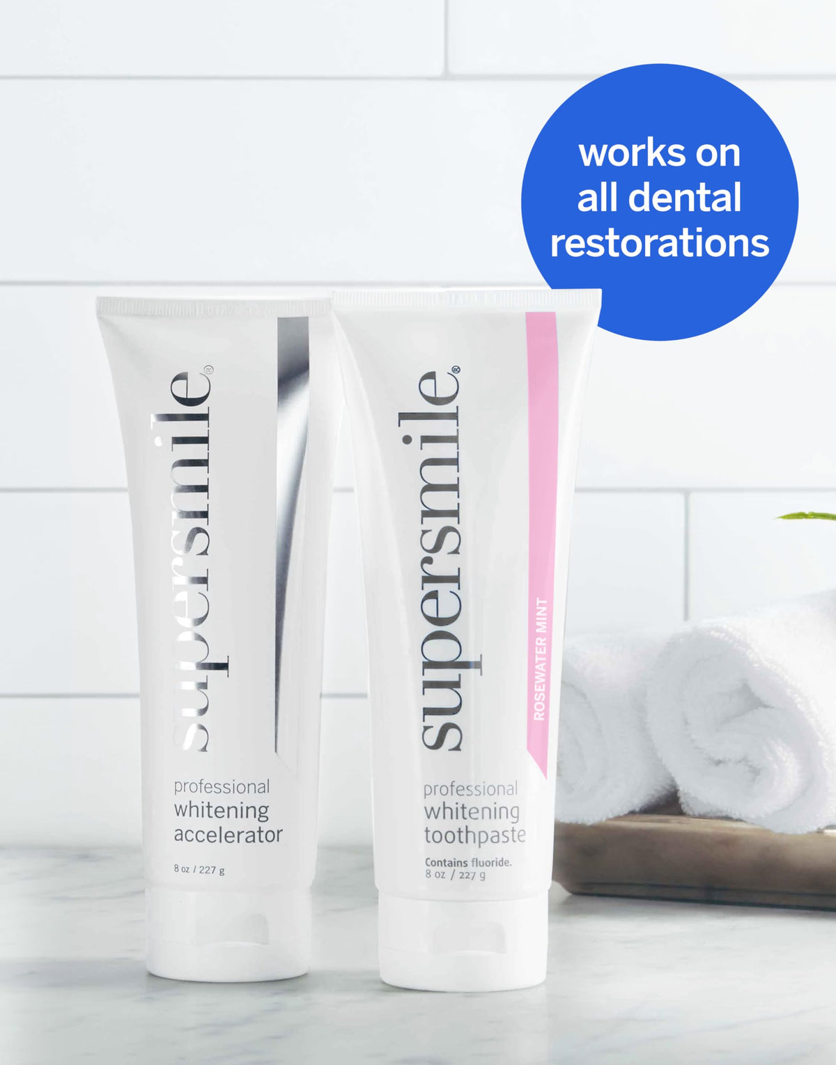 Supersmile Wild Mint Whitening System, 8 Oz Toothpaste + Accelerator