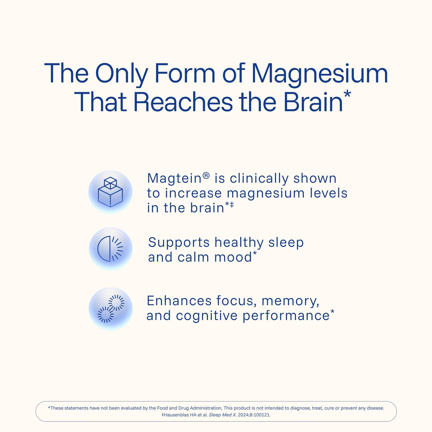 Magnesium L-Threonate Supplement (Magtein), 90 Capsules | Clinically Supported for Brain Health | Optimize Learning, Memory & Focus | 3rd Party Tested (3 Pack)