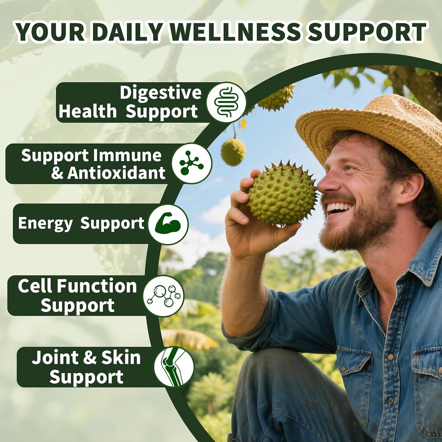 Soursop Drops, Soursop Graviola Liquid Drop 1000mg with Echinacea 300mg, Turmeric, Vitamin C, Zinc - for Immune Support, Digestive Health, Antioxidant & Cell Support, 2 FL OZ