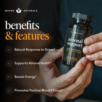 Adrenal Support & Cortisol Manager Supplement - Ashwagandha, 90 Capsules | Adrenal Support Supplements with Ashwagandha Extract, Rhodiola Rosea, Holy Basil, Support Stress Response, Mood, & Energy*