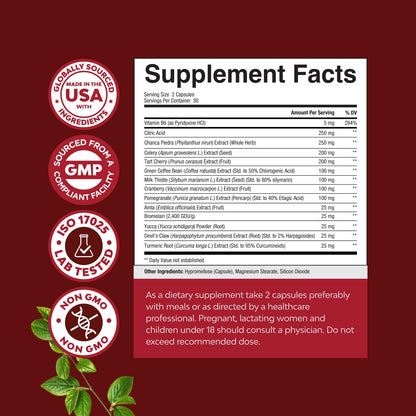 Green Coffee Bean Extract for Uric Acid Cleanse & Detox - Green Coffee Beans with Turmeric, Tart Cherry & Celery Seed for Adults - Uric Acid Flush for Antioxidant Support - Kidney Cleanser - 120 Ct