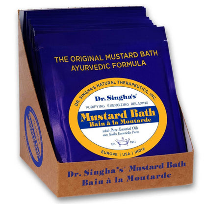 Dr. Singha's Mustard Bath Soak – Aromatherapy Bath Salts with Mustard Seed & Essential Oils for Muscle Relaxation, Stress Relief & Soothing – Epsom Salt Alternative, 16 oz