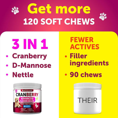 Dog UTI Treatment + Wild Alaskan Salmon Oil fo Dogs Bundle - Cranberry Supplement for Dogs - Bladder Control for Dogs - Dog Urinary Tract Infection Treatment - UTI Medicine for Dogs - Dog Cranberry Su