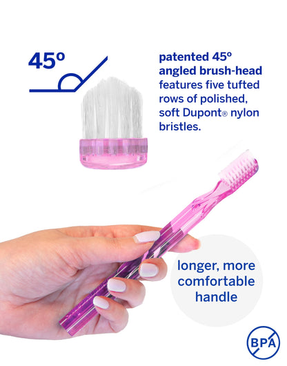 Supersmile New Generation 45° Toothbrush, Clear, Soft Dupont® Bristles