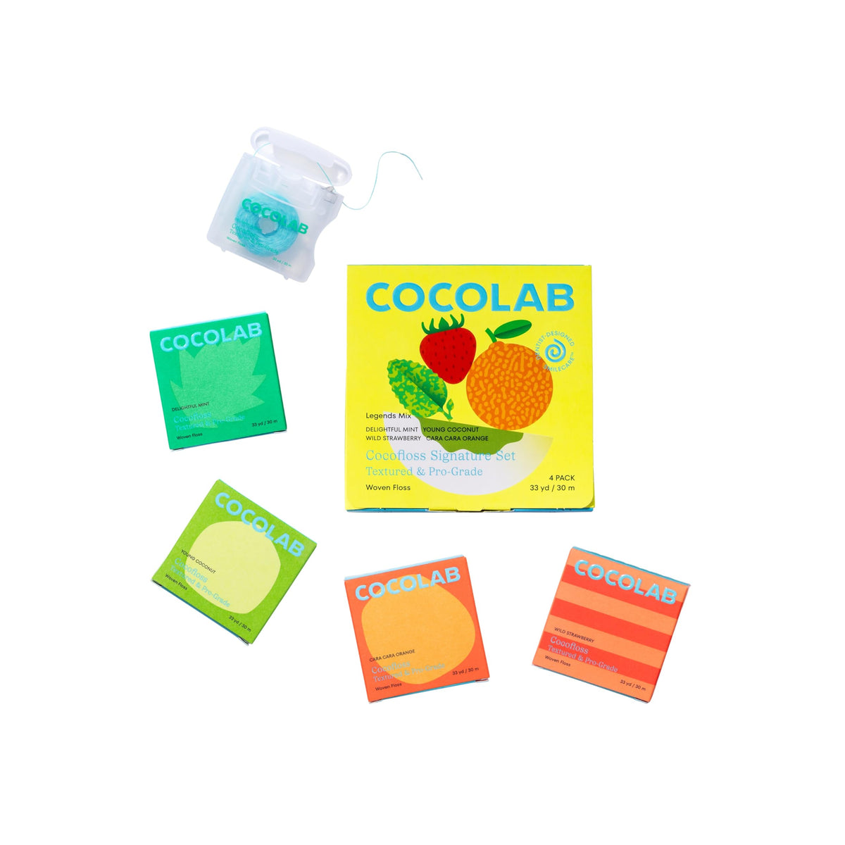 Cocofloss Expanding Woven Dental Floss by COCOLAB, Mint Scent, 1-Pack