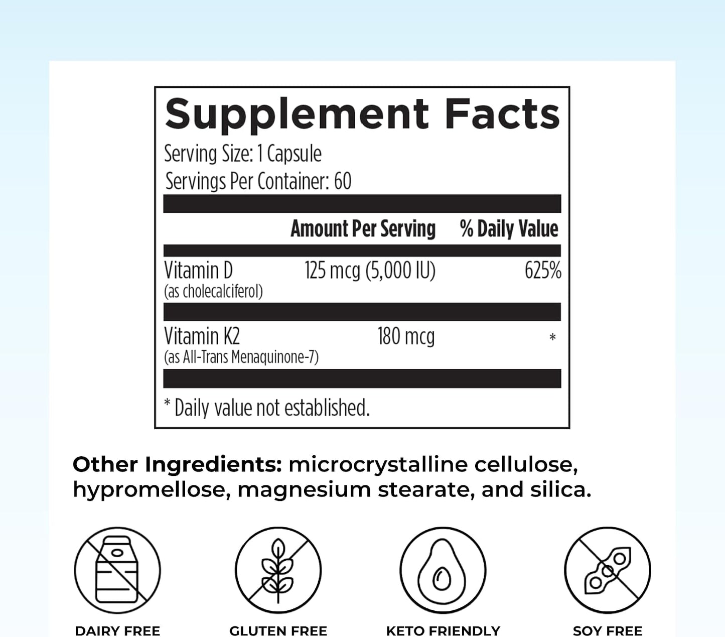 Reignite Wellness by JJ Virgin | Vitamin D Plus | Relevant Serving of 5000 IU, Highly Absorbable Vitamin D + Vitamin K1 & K2 | GG Supplement for Immune Health | Bone and Heart Supplement | 60 Softgels