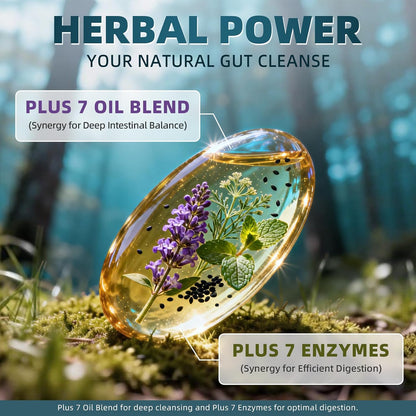 Wormwood Black Walnut Clove Cleanse for Humans Softgels | 20-in-1 Extra Strength | Gut Cleanse & Digestive Health w/ 7 Oils & 7 Enzymes| Concentrated, Men & Women Natural Herb -120 CT