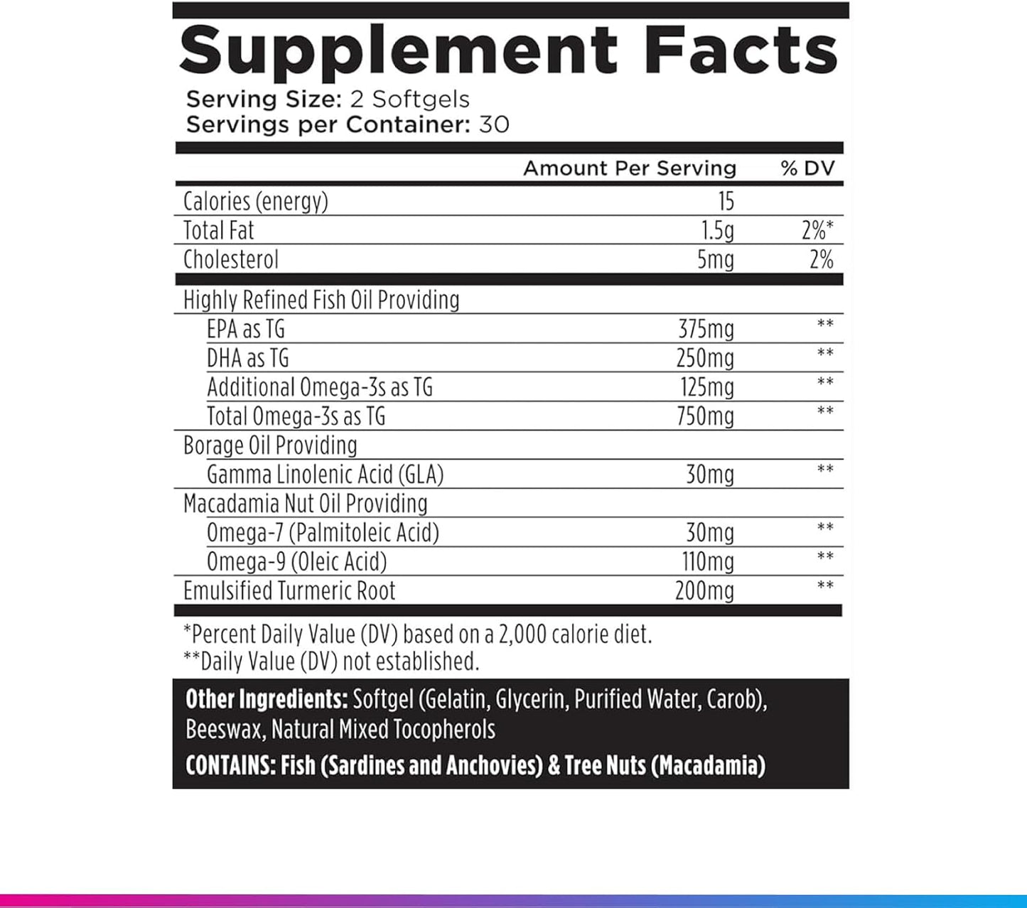 Livingood Daily Omega 3 6 9 Plus Turmeric Curcumin Supplement, 60 Softgels - Fish Oil Omega 3 Supplements (EPA & DHA) for Men and Women - Brain, Joint, and Metabolism - Made in USA