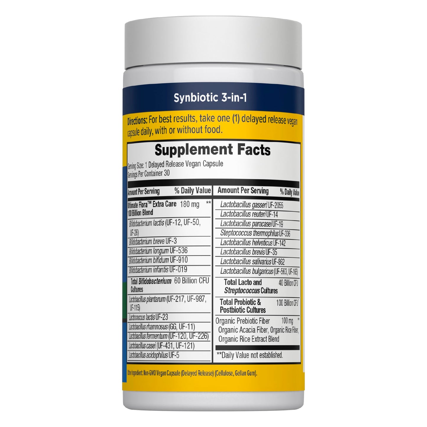 Renew Life Extra Care Digestive Probiotic 50 Billion CFU | 90 Vegetarian Capsules | Supports Digestive, Immune & Respiratory Health | Dairy, Soy and Gluten Free Supplement
