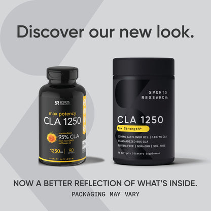 Sports Research CLA - 1250mg with Active Conjugated Linoleic Acid for Men and Women