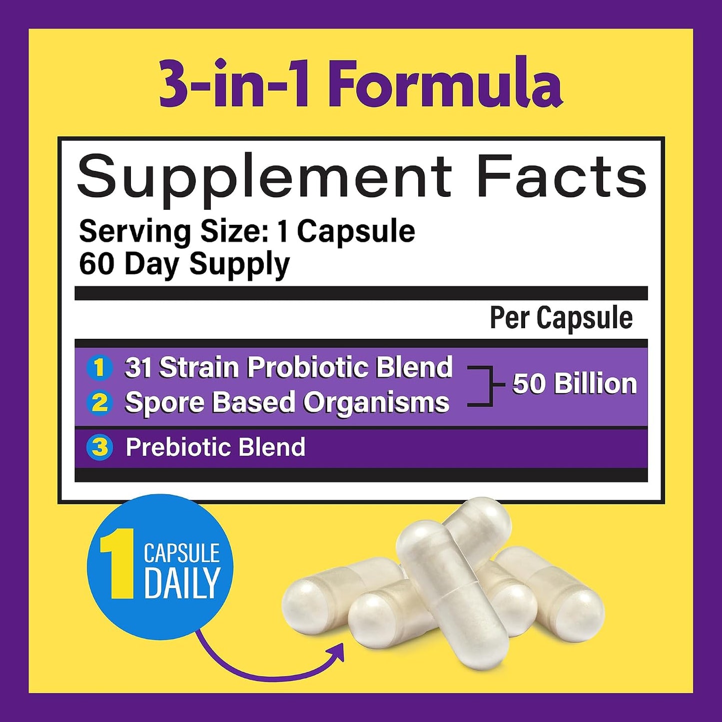 InnovixLabs Choline & Multi Probiotic Bundle Choline Bitartrate 550mg (100 Capsules) Multi Strain Probiotics (60 Capsules). Supports Memory, Mood, Brain Health & Boost Cognitive.*