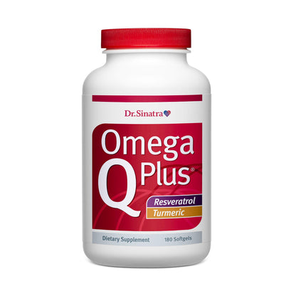 Dr. Sinatra Omega Q Plus Resveratrol and Turmeric - Omega-3 Supplement with CoQ10 Support for Healthy Blood Flow and Healthy Inflammatory Response