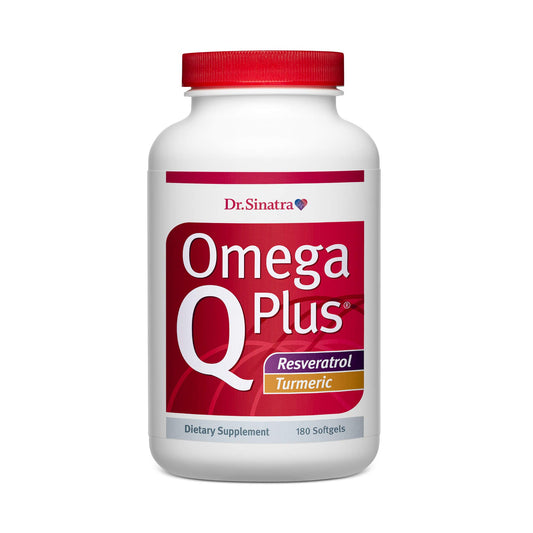 Dr. Sinatra Omega Q Plus Resveratrol and Turmeric - Omega-3 Supplement with CoQ10 Support for Healthy Blood Flow and Healthy Inflammatory Response