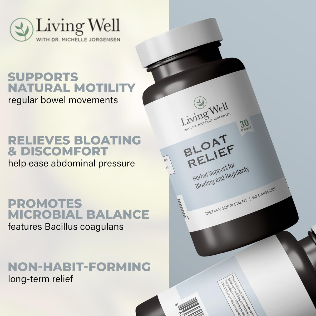 Living Well Dr. Michelle Tribiotic Repair Probiotic Prebiotic Supplement