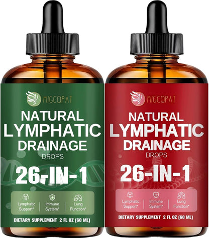 Migcopat 26-in-1 Liposomal Lymphatic Drainage Drops, Strawberry Flavor, 2 fl oz 26-in-1 Liposomal Lymphatic Drainage Drops, 2 fl oz