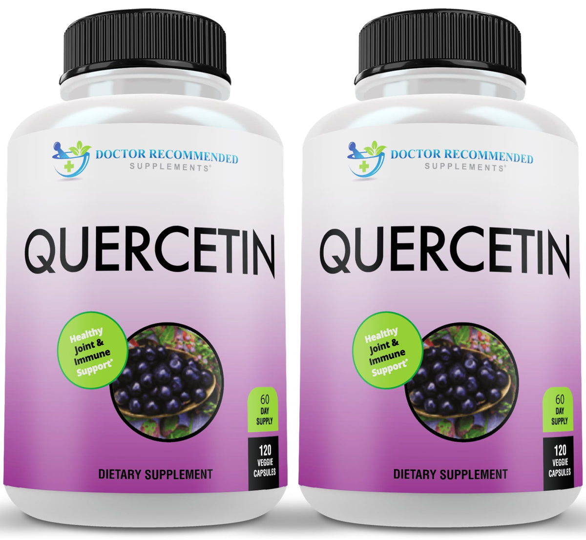 DOCTOR RECOMMENDED SUPPLEMENTS Quercetin 1000mg Per Serving - 120 Veggie Capsules, Vitamin Supplement, 60 Day Supply, (Vegan and Non-GMO)