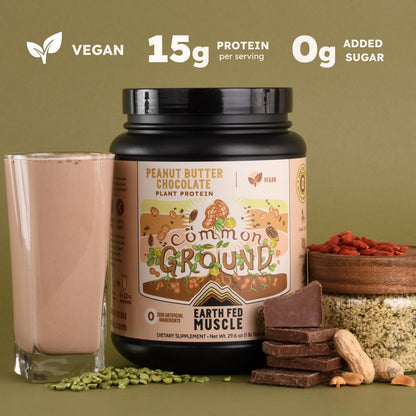 Earth Fed Muscle Organic Plant Protein Powder, Chocolate, 1.74 lb
