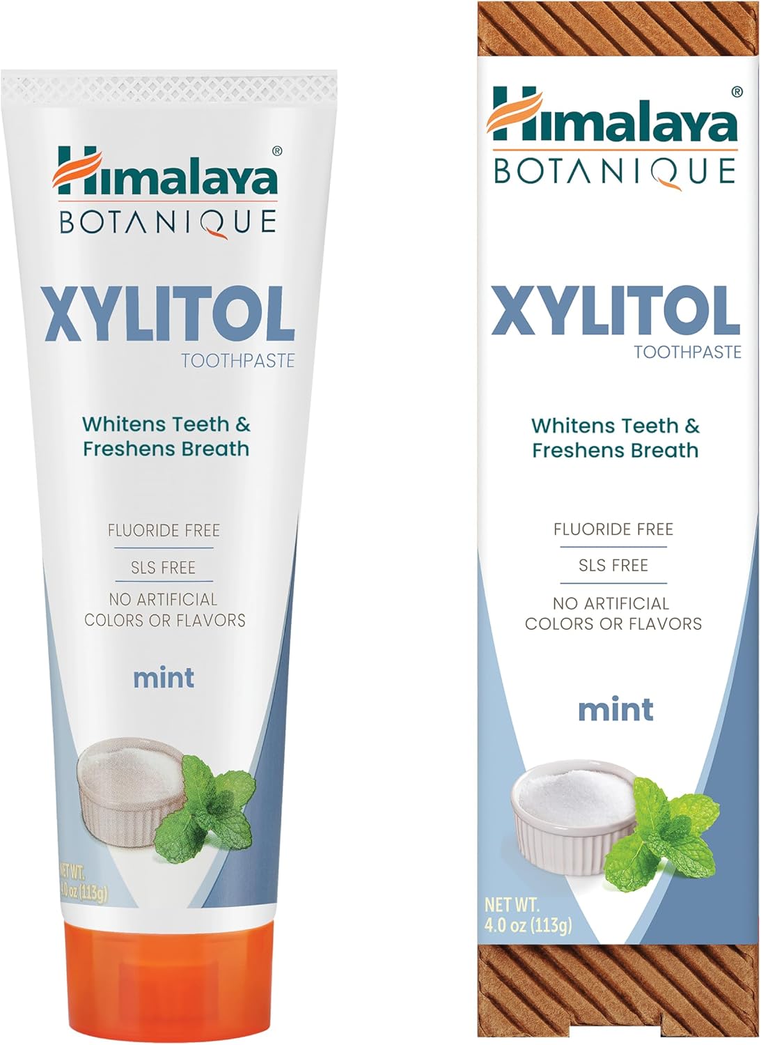Himalaya Botanique Xylitol Fluoride-Free Toothpaste, Mint Flavor, 4 oz