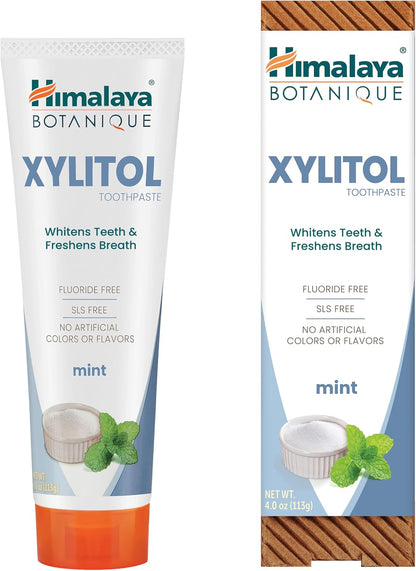 Himalaya Botanique Xylitol Fluoride-Free Toothpaste, Mint Flavor, 4 oz