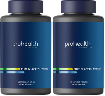 ProHealth Pure NAC – N-Acetyl Cysteine – Liver and Immune Support, Antioxidant and Glutathione Boost, Cellular Health | 600 mg per Capsule | 120 Servings | Third-Party Tested