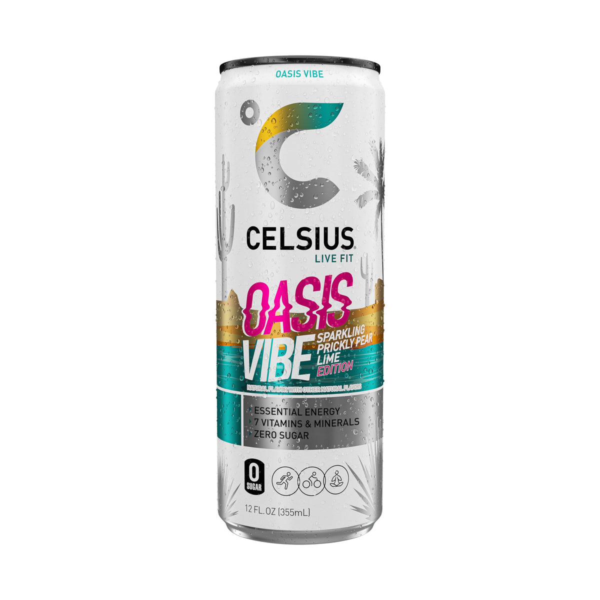 CELSIUS RETRO VIBE Sparkling Sherbet Slush, Sugar Free Energy Drink, 12 Fl Oz (Pack of 12)