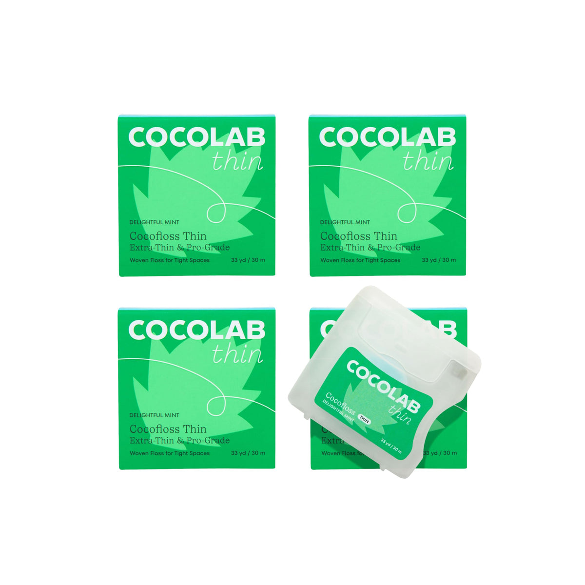 Cocofloss Expanding Woven Dental Floss by COCOLAB, Mint Scent, 1-Pack