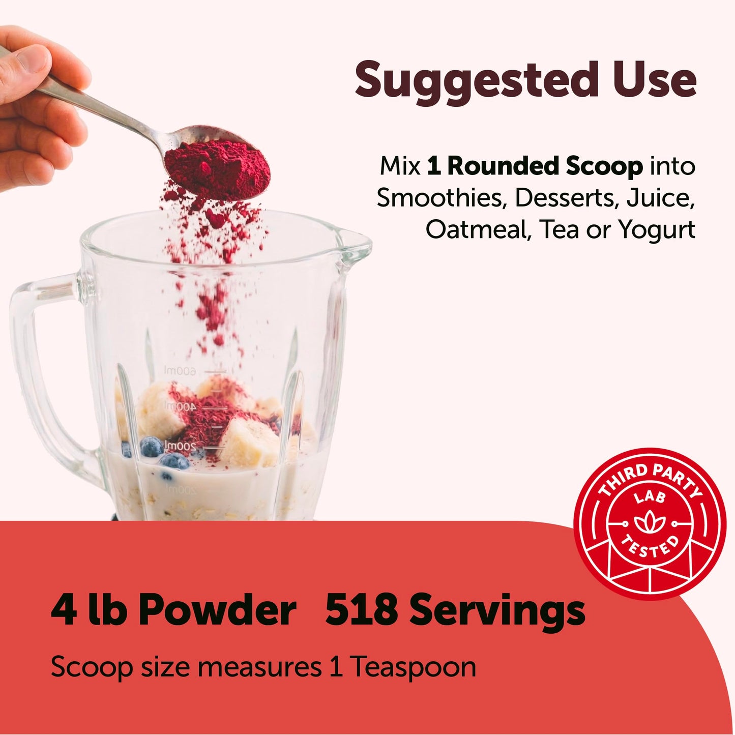 Micro Ingredients Organic Beet Root Powder, 2lb | Water Soluble, Highly Concentrated Raw Beet Supplement | Superfood Drink Mix | Non-GMO, Vegan Friendly, Plant Based