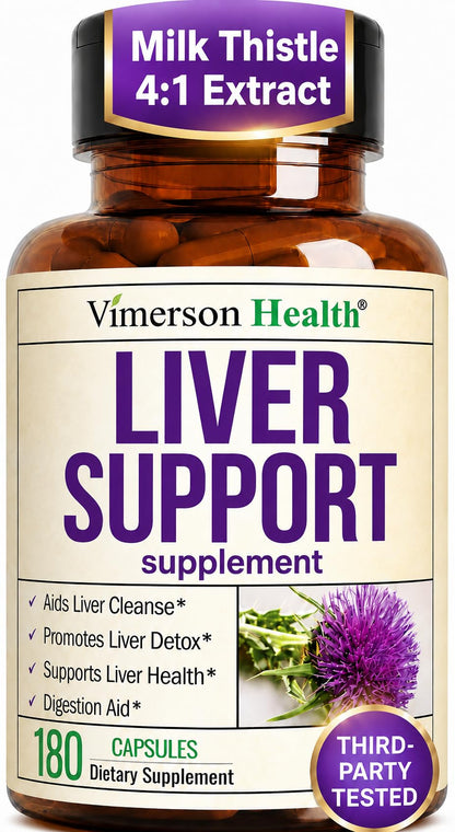 Liver Support – Liver Cleanse Detox & Repair Milk Thistle Supplement – 60ct