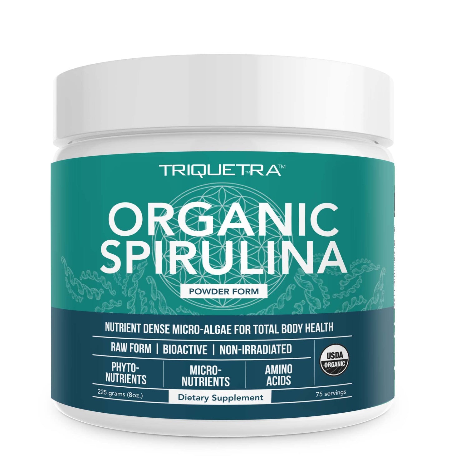 Organic Spirulina Tablets (360 Tablets) - Made with Parry® Spirulina, The Best Spirulina in the World, Highest Nutrient Density - Non-Irradiated, 3 Organic Certifications (90 Servings)