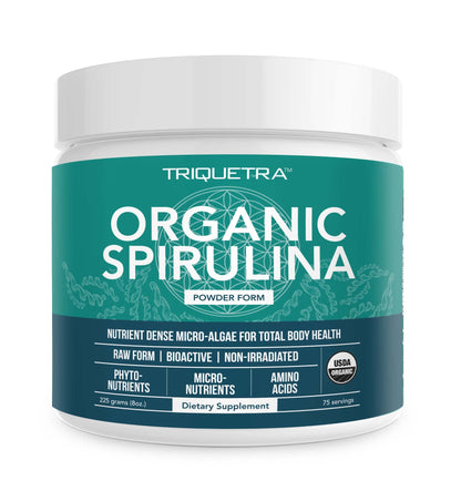 Organic Spirulina Tablets (360 Tablets) - Made with Parry® Spirulina, The Best Spirulina in the World, Highest Nutrient Density - Non-Irradiated, 3 Organic Certifications (90 Servings)