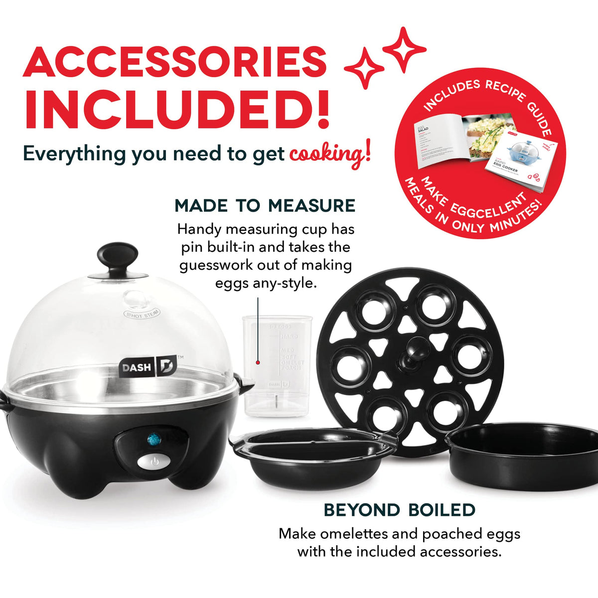 DASH Rapid Egg Cooker: 6 Egg Capacity Electric Egg Cooker for Hard Boiled Eggs
