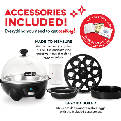 DASH Rapid Egg Cooker: 6 Egg Capacity Electric Egg Cooker for Hard Boiled Eggs