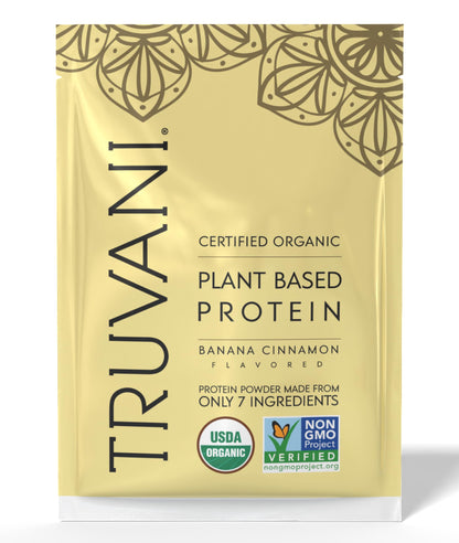 Truvani Organic Plant Based Protein Powder | Vanilla | 1 Serving | Vegan | 20g Pea Protein | Keto | Gluten & Dairy Free | Low Carb | No Added Sugar
