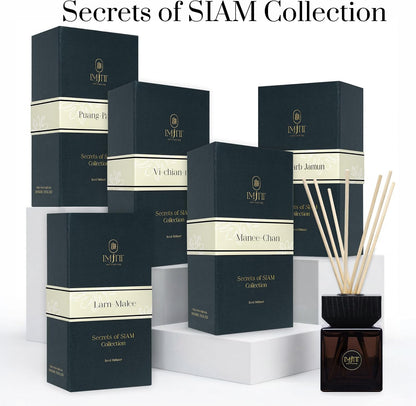 Gulab Jamun by Imjitt - Authentic Thai Botanical Aroma Diffuser with Turkish Rose and White Tea Notes, Featuring Luxury Reed diffusers for Home to Create a Welcoming, Long-Lasting Ambient Scent