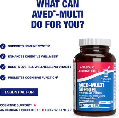 30-in-1 Adult Multivitamin with Iron - Antioxidant Rich Over 50 Multivitamin for Women and Men with Vitamins A C D E B Complex Zinc Magnesium Myo Inositol Lutein Lycopene & More - 1 Month Supply