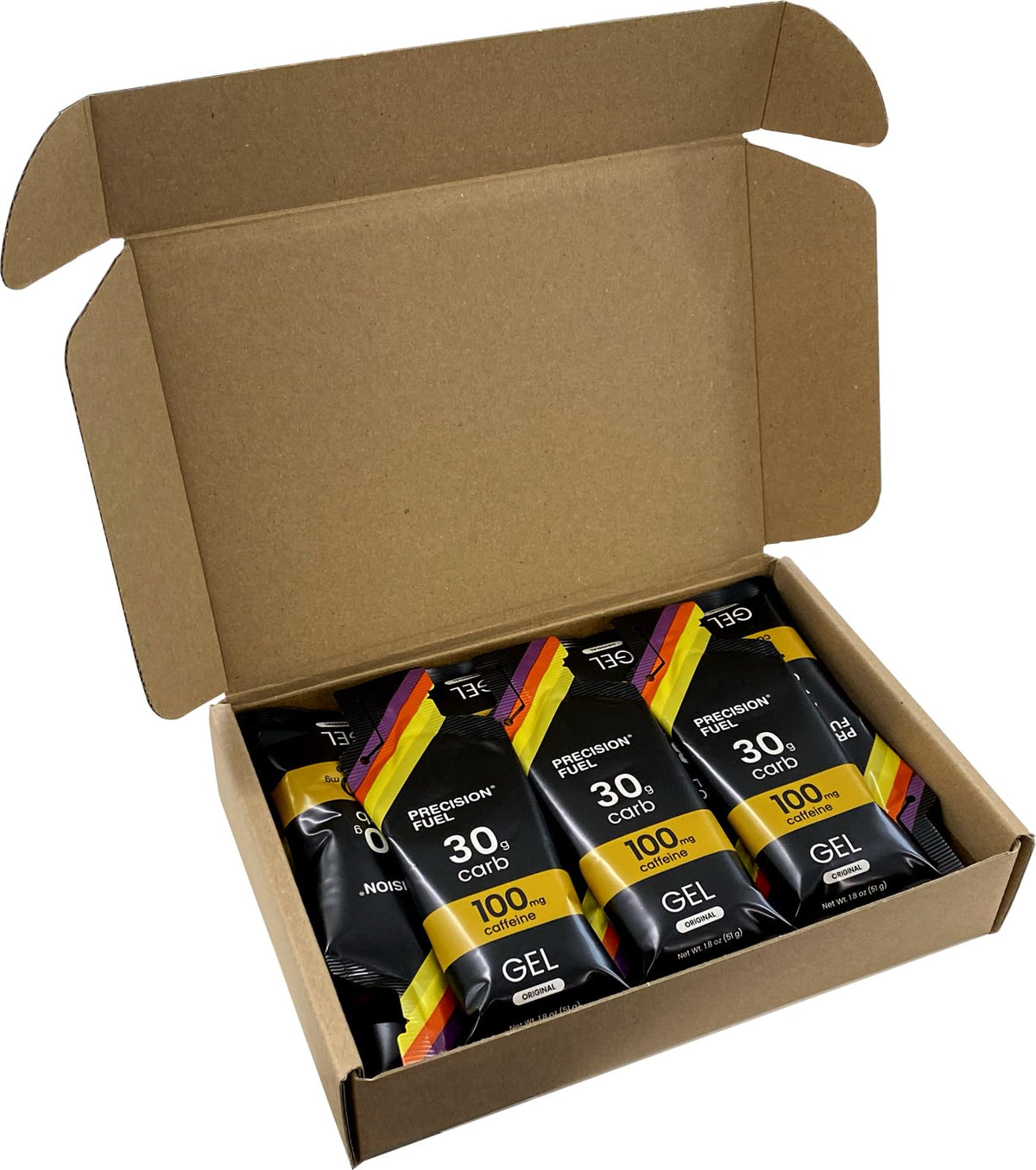 Precision Fuel PF30 Caffeine Energy Gel - Mild Flavour Running Gels for Endurance Athletes, 30g Carbohydrate, Easy-to-Digest, Perfect for Running & Long-Duration Sports (Pack of 15)