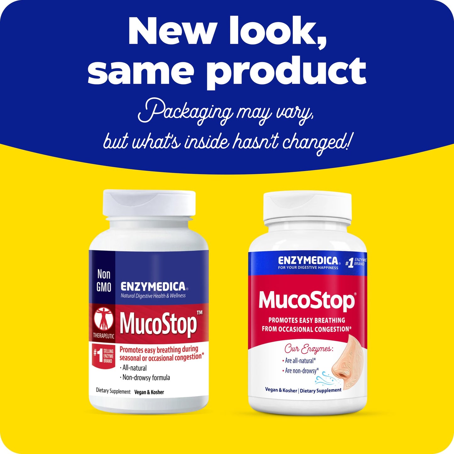 Enzymedica MucoStop Caps - Helps Clear Mucus - 48 Capsules