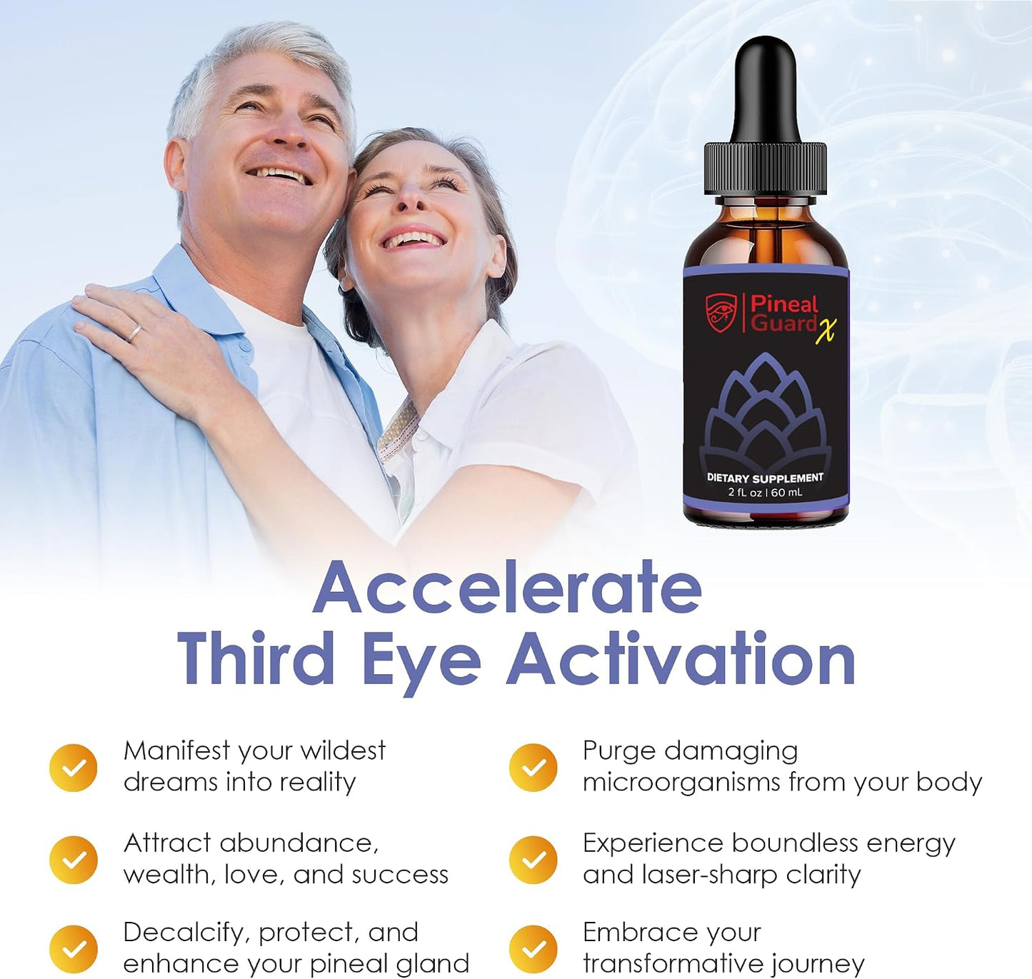 Pineal Guard X, Pineal Gland Supplement - Brain Support, Focus, and Memory | Liquid Dropper for the Brain, Activate, and Protect Your Pineal Gland, Third Eye Awakening